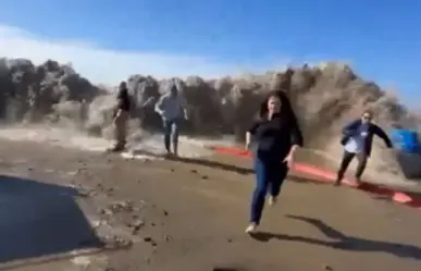 VIDEO: Impacta ola gigante en California; así lo captaron