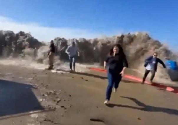 VIDEO: Impacta ola gigante en California; así lo captaron