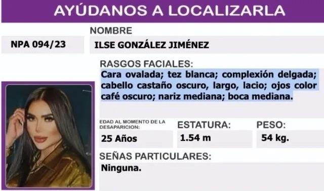 Según dice su ficha de localización del Protocolo Alba, la influencer fue vista por última vez el 28 de noviembre pasado en Zapopan, Jalisco. Foto: Fiscalía General de Justicia Nayarit.