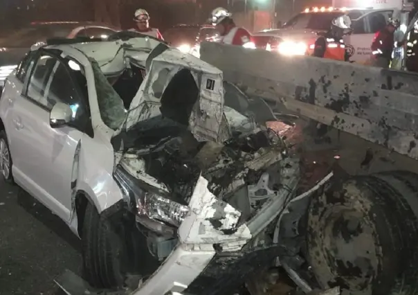 Deja choque un lesionado en la carretera Nacional