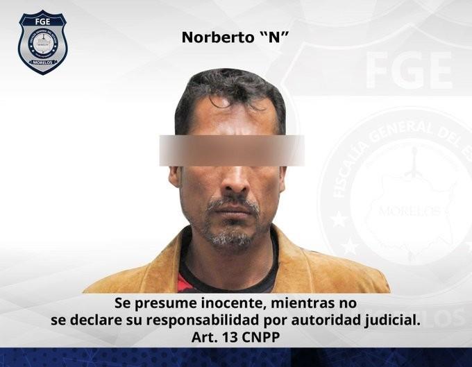 Al momento Norberto N se presume inocente Foto: Fiscalía de Morelos