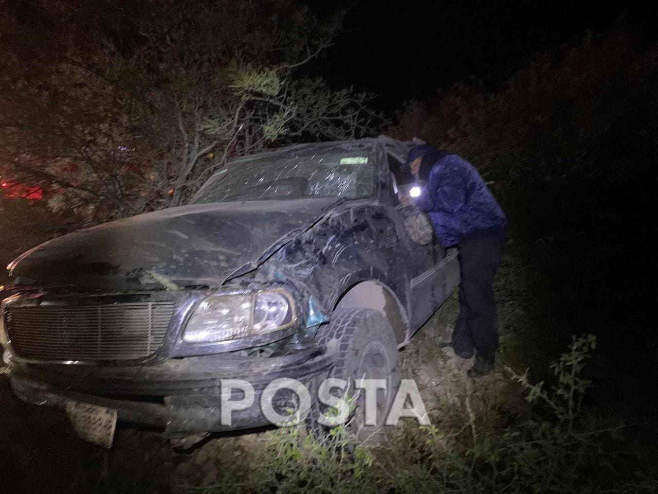 Un persona murió y una más resultó lesionada en un accidente ocurrido en el municipio de Nazas. Foto: Especial.