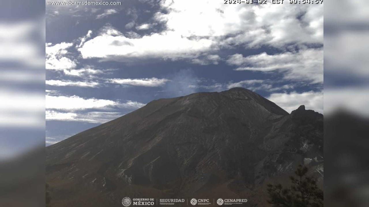 Este dos de enero, Don Goyo, amaneció en calma. Foto: Cenapred