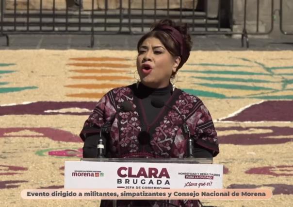 Clara Brugada cierra periodo de precampañas en busca de la jefatura de gobierno