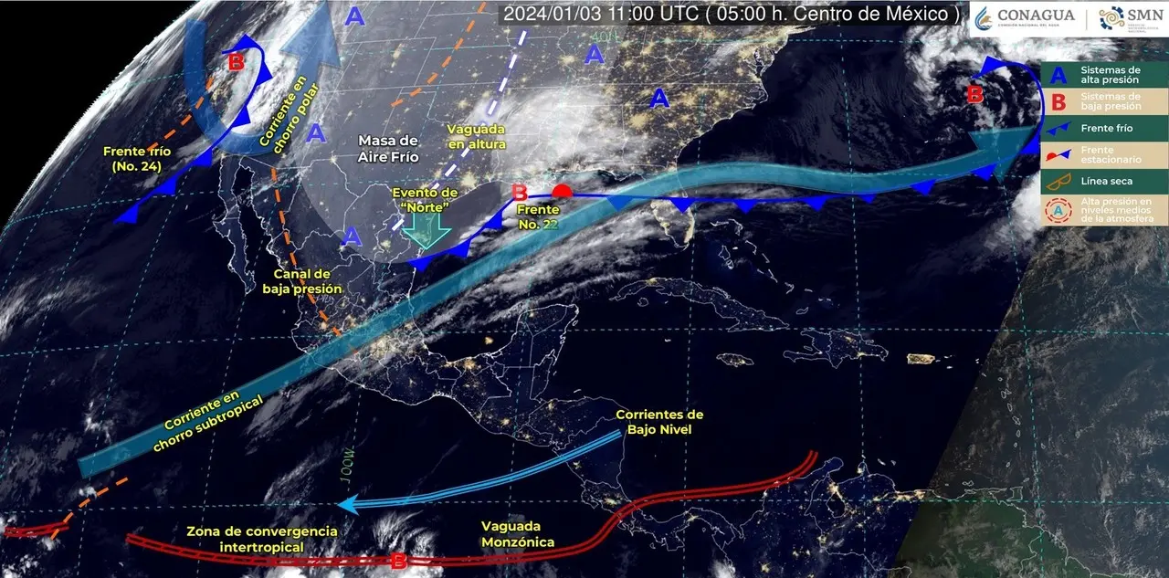 Imagen de satélite. Foto: CONAGUA