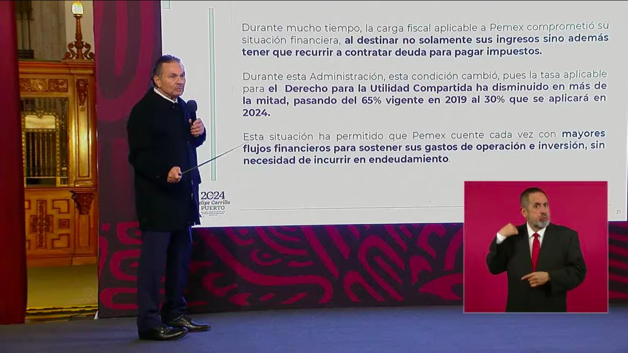 Octavio Romero Oropeza en conferencia de prensa del 4 de enero de 2023 en Palacio Nacional. Fuente: YouTube