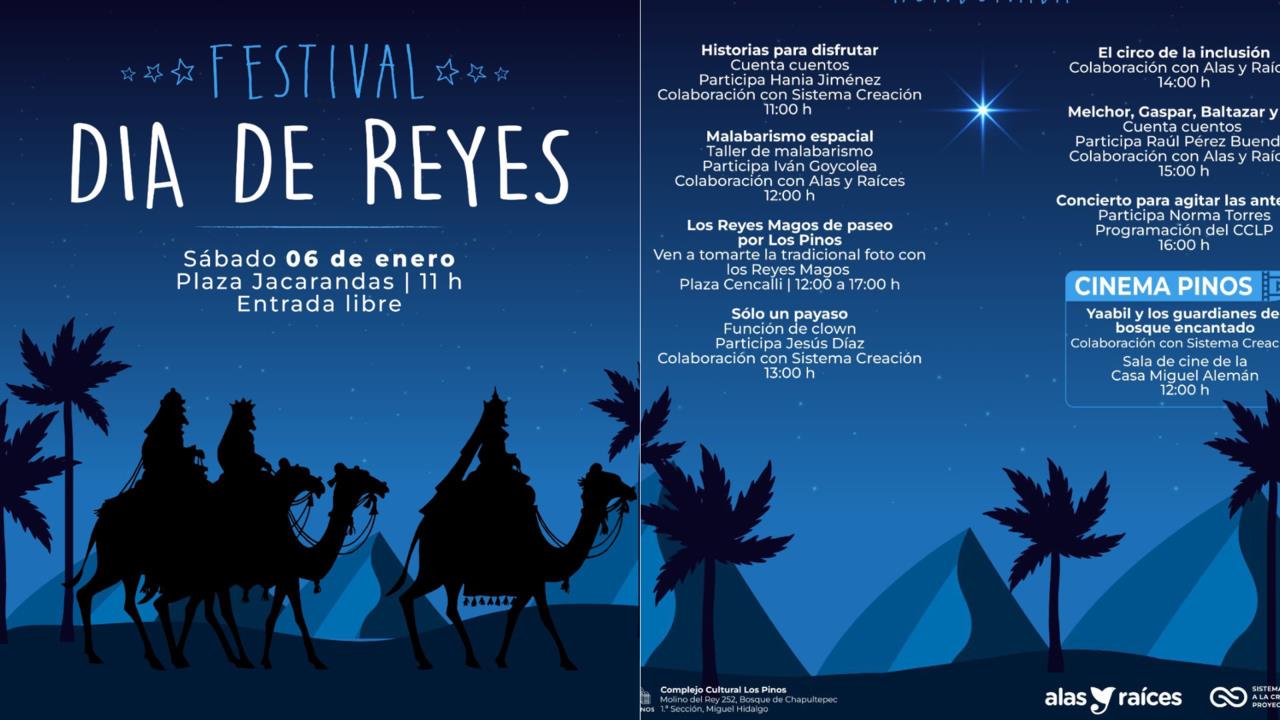 Festeja el Día de Reyes en Los Pinos, esta es la programación completa. Foto: @CC_LosPinos