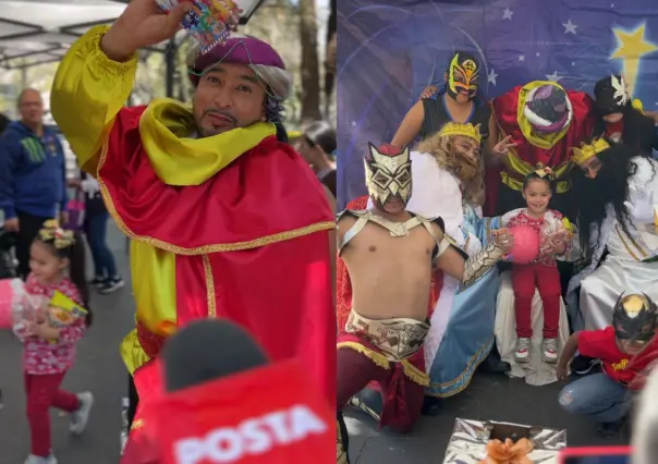 Llevan regalos a cientos de niños, los Reyes Magos de Santa María, la Ribera