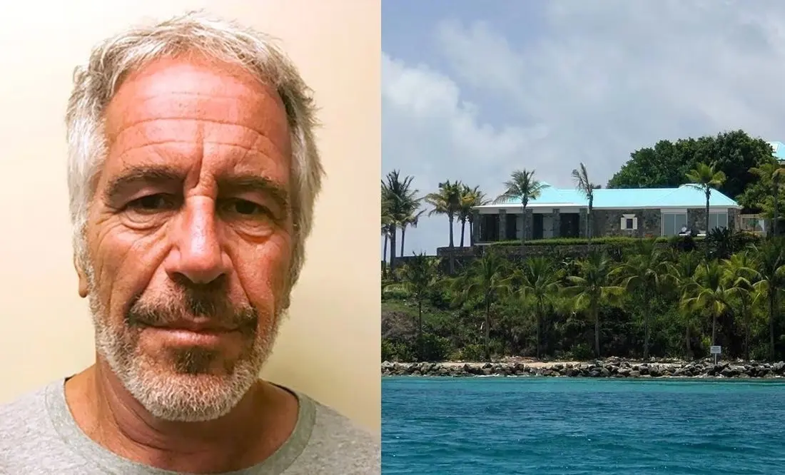 La mansión de Epstein estaba integrada por la residencia principal, cuatro casas para huéspedes, helipuerto, tres playas privadas, piscinas, gimnasio y hasta salas de cine. Foto: Especial.