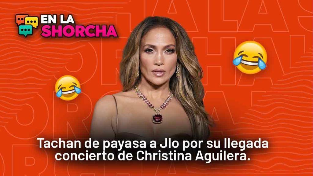 Tachan de payasa a Jlo por su llegada concierto de Christina Aguilera.