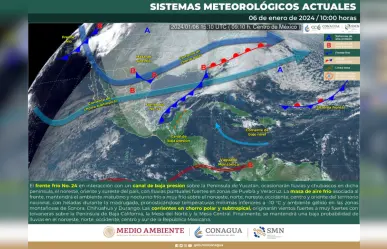 Alerta por frente frío No. 25 y tormenta invernal en México