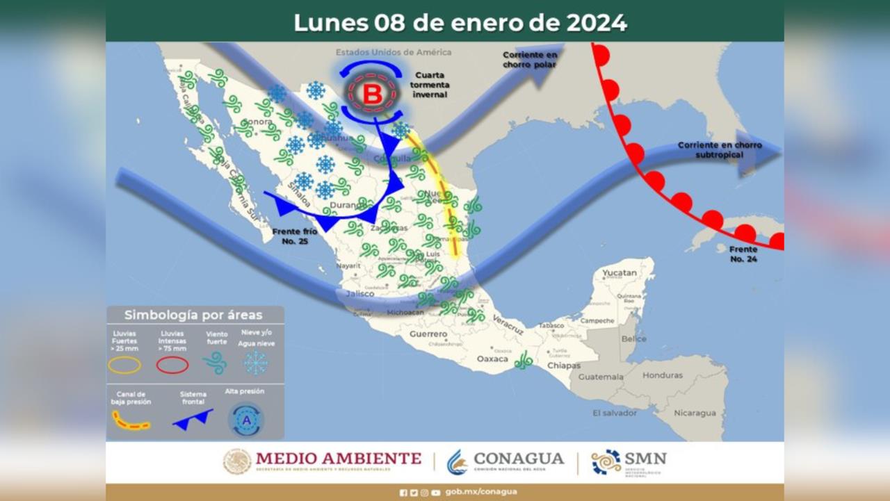 Se pronostica la llegada de la Cuarta Tormenta inverna a Coahuila el lunes 08 de enero / Foto: Protección Civil Coahuila