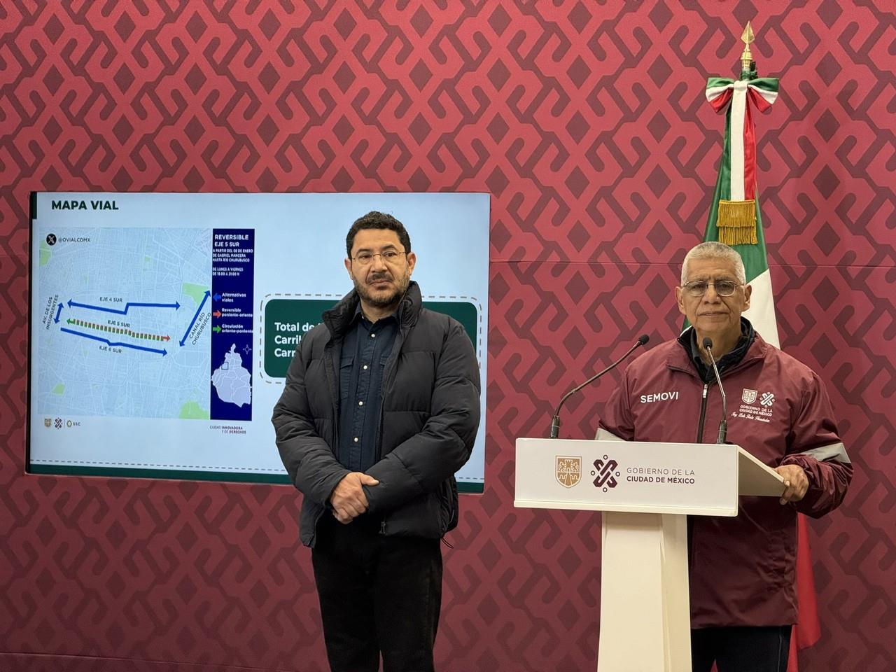 en dirección de Poniente a Oriente circulan aproximadamente tres mil 750 vehículos por hora señaló el subsecretario de Movilidad, Luis Ruiz. Foto: @LuisrSst