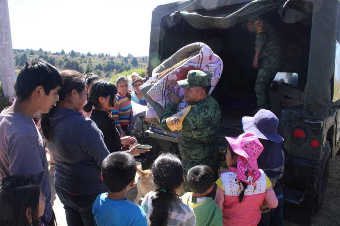 El Ejército Mexicano brinda apoyo a la población vulnerable de Temoaya. Foto: Ilustrativa (Especial)