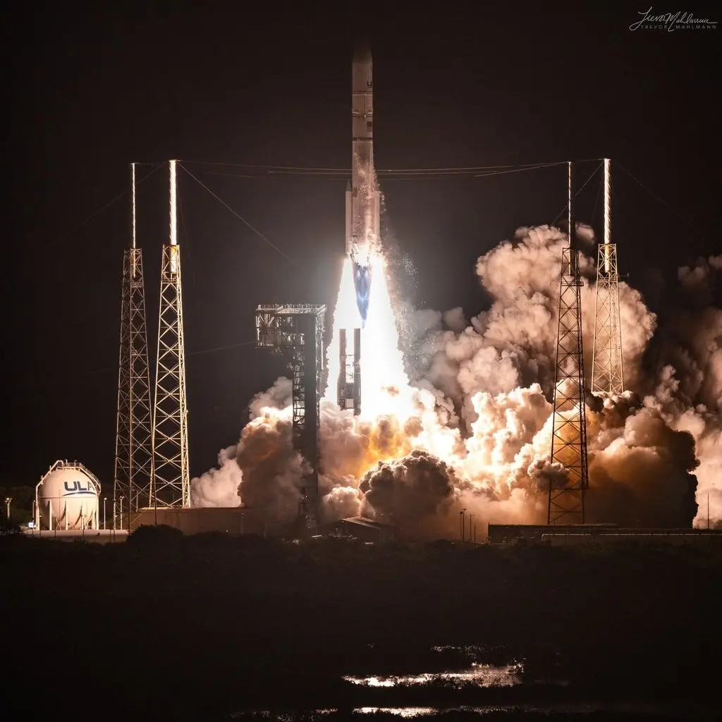 La misión Peregrine 1 despegó en la madrugada del 8 de enero sobre el cohete Vulcan Centaur, en Cabo Cañaveral, Florida. Fuente: X (antes Twitter)