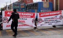 Exigen indemnización por ley: Manifestación frente a ex Alianza de Camioneros