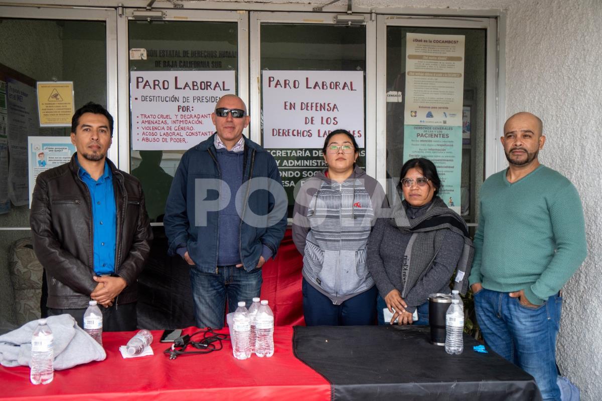 Piden trabajadores de la CEDH BCS la destitución de Charlene Ramos