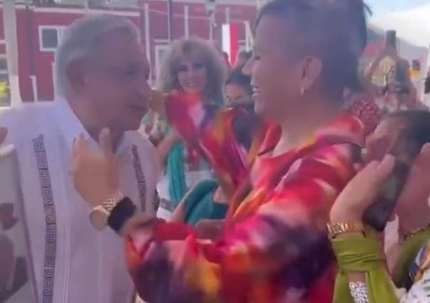 Llama AMLO señor vestido de mujer a diputada trans