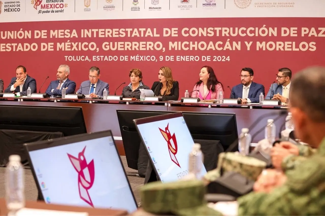 Entre los acuerdos de la primera Mesa Interestatal de Construcción de Paz acordaron el establecimiento de un Centro Coordinador de  Operaciones Interestatales para la Región de Tierra Caliente. Foto: Gob. Edomex