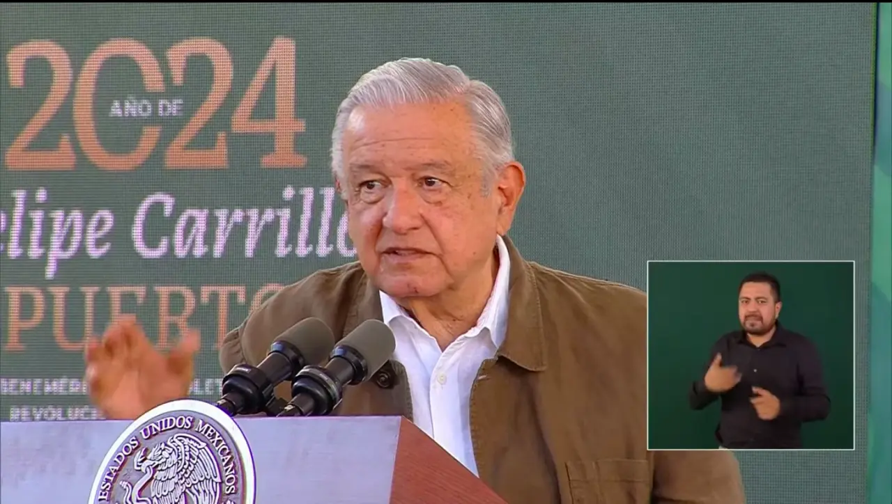 Andrés Manuel López Obrador en conferencia de presna matutina desde Acapulco, Guerrero, el 10 de enero de 2024. Fuente: YouTube