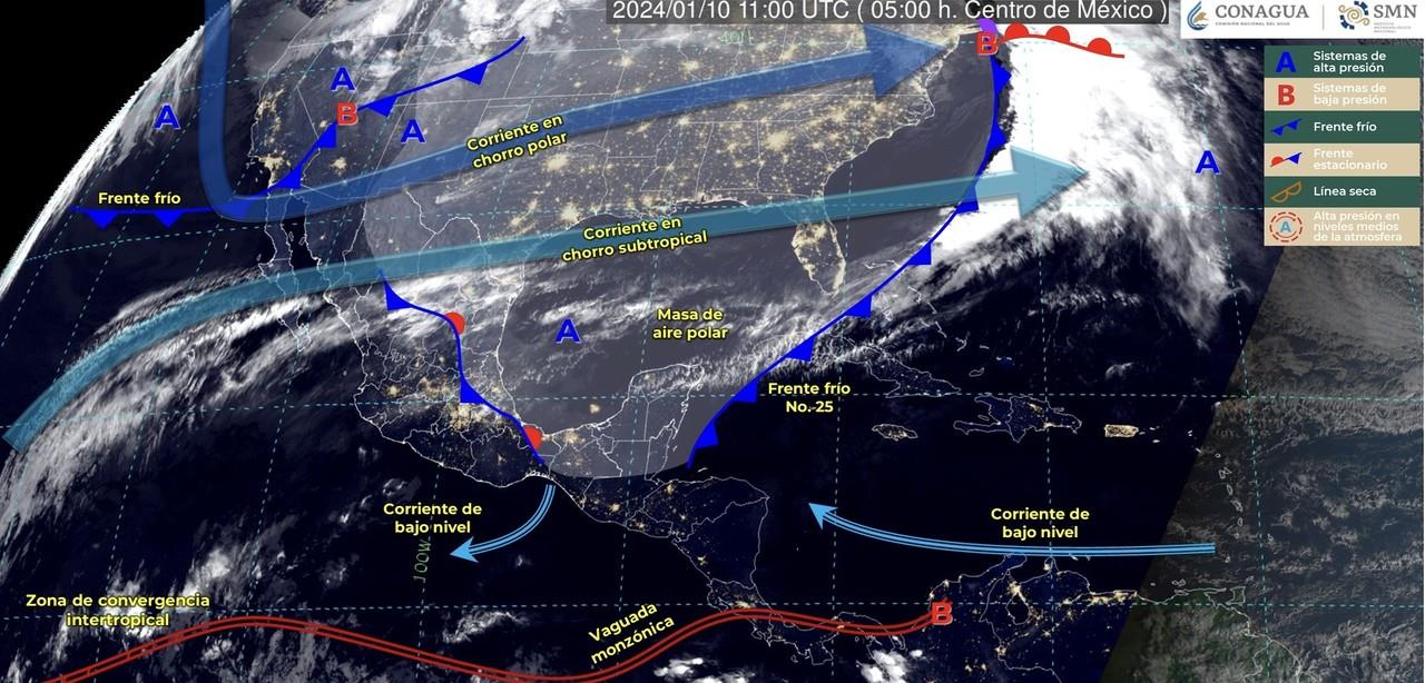 Imagen de satélite. Foto: CONAGUA