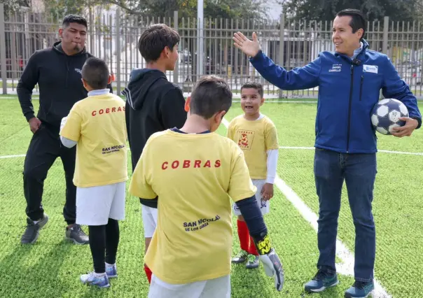 Entrega San Nicolás primer cancha rehabilitada con Club Tigres