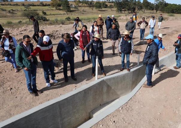 Inauguran canales de riego en Aculco: benefician al sector agrícola