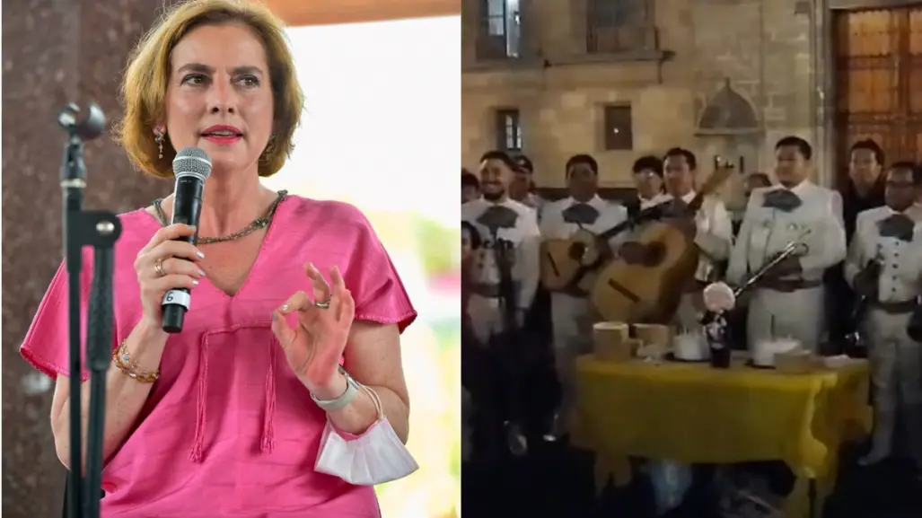 Simpatizantes cantan mañanitas a Beatriz Gutiérrez Müller en Zócalo de la CDMX