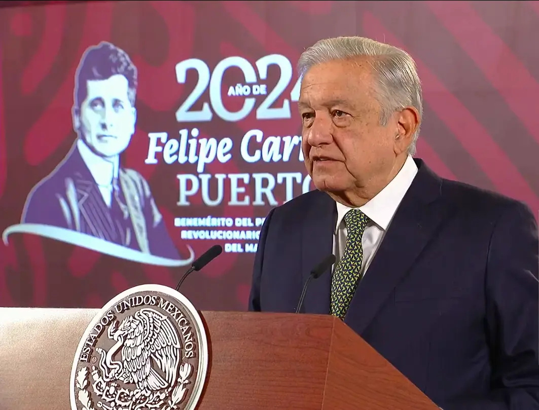 Andrés Manuel López Obrador en conferencia de prensa matutina del 12 de enero de 2024. Fuente: YouTube