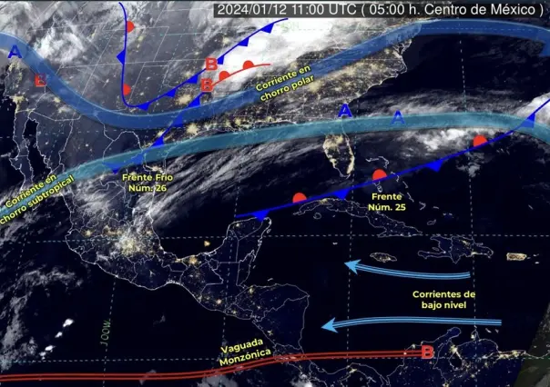Frente frío 26 viene con Norte a Tamaulipas