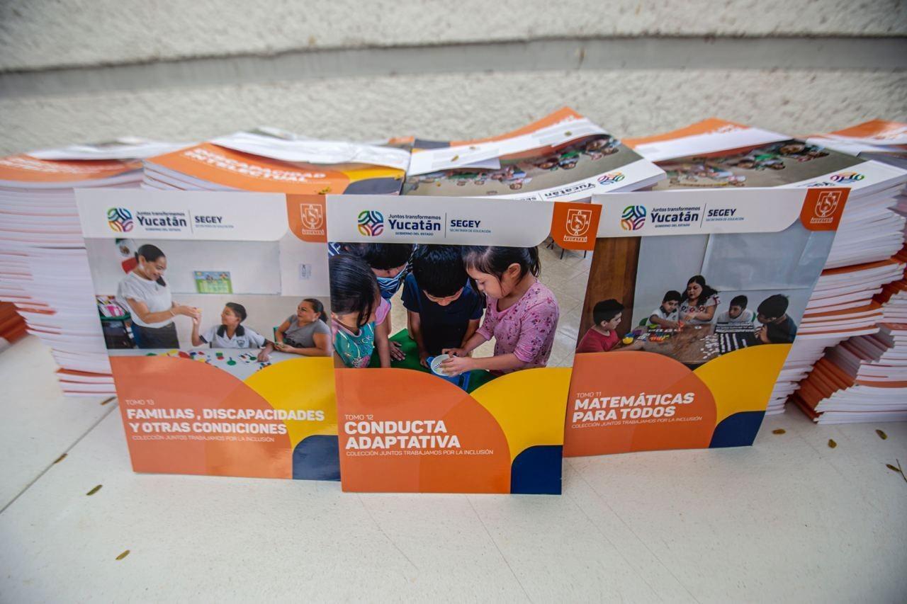 La Segey presentó ayer la tercera entrega de la colección “Juntos trabajamos por la inclusión”, que busca apoyar a docentes y padres de familia.- Foto de la Segey