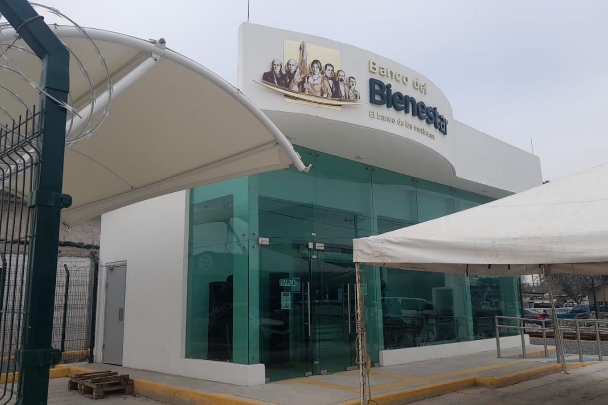 Sucursal del Banco de Bienestar en Tamaulipas. Foto: Agencia