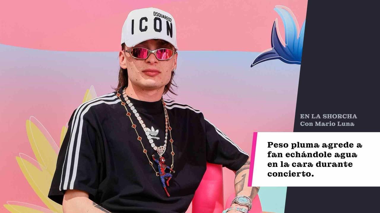 Peso Pluma agrede a fanático echándole agua en la cara durante concierto