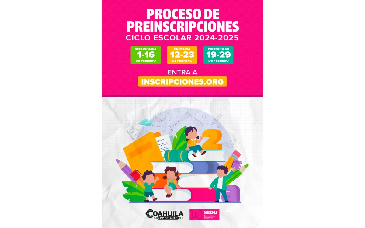 Flyer de inscripciones. Fotografía de SEDU Coahuila.