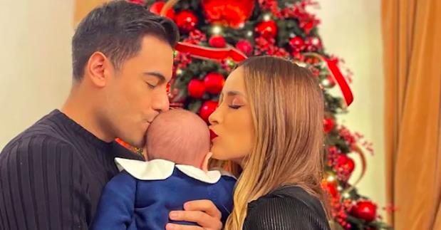 Cynthia Rodríguez y Carlos Rivera celebran el bautizo de su hijo León