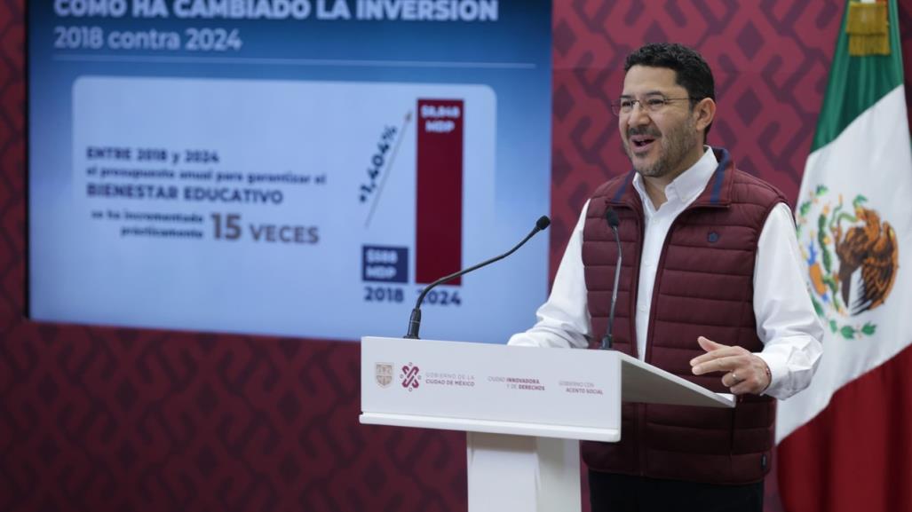 Martí Batres presenta el presupuesto educativo para el 2024: ¡Aumentó 1,400%!