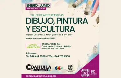 Secretaria de Cultura Invita a taller de artes plásticas para niños