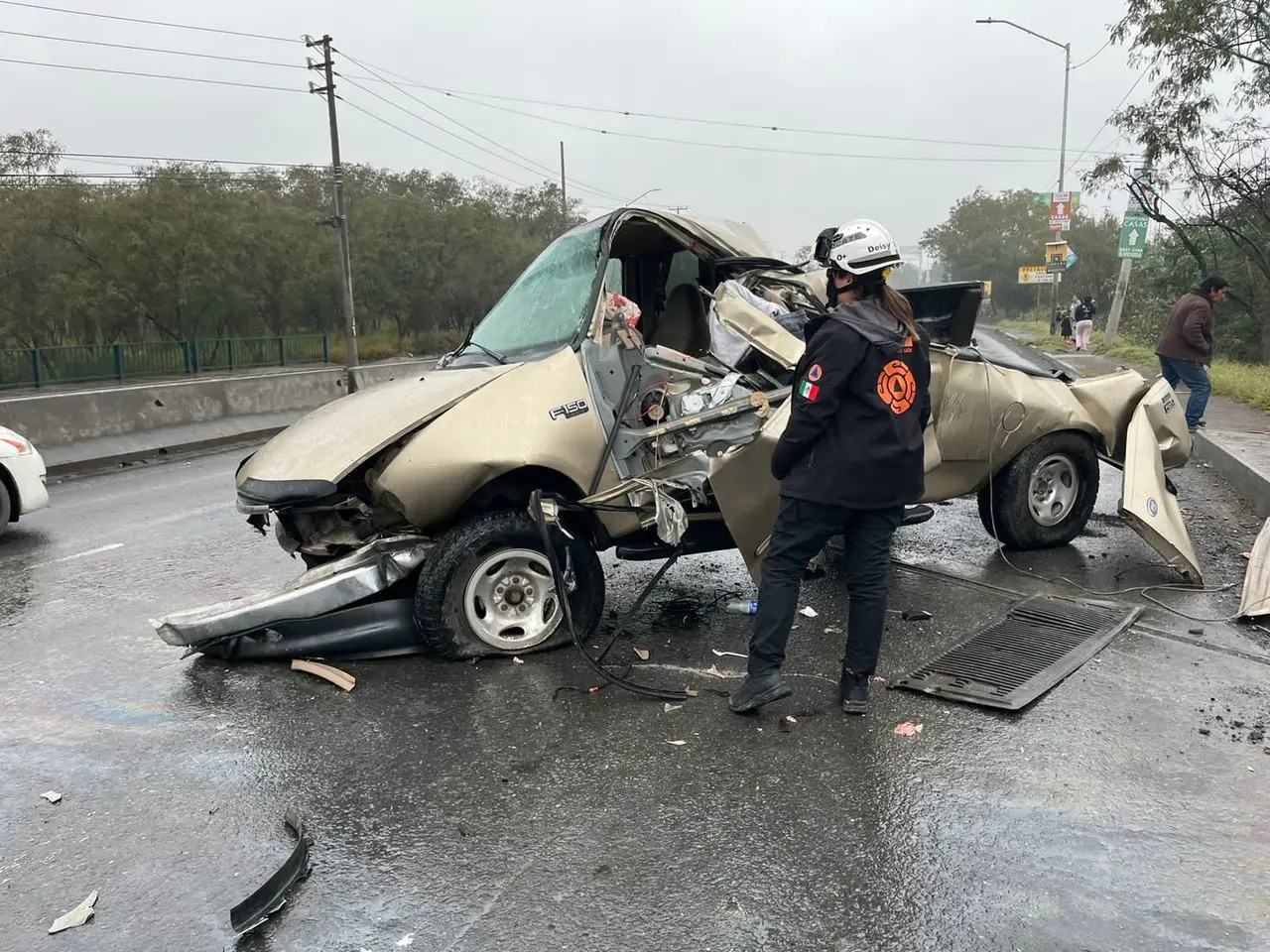 Muere hombre tras impactarse contra puente vehicular en Guadalupe (VIDEO)