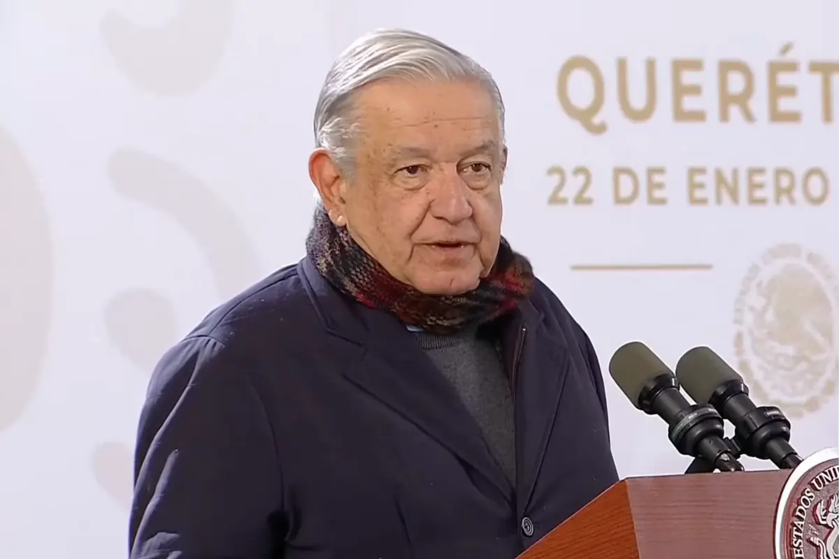 El presidente Andrés Manuel López Obrador en conferencia matutina del 22 de enero de 2024. Fuente: YouTube