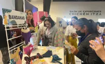 Mujeres yucatecas confeccionan artesanías con telas recicladas