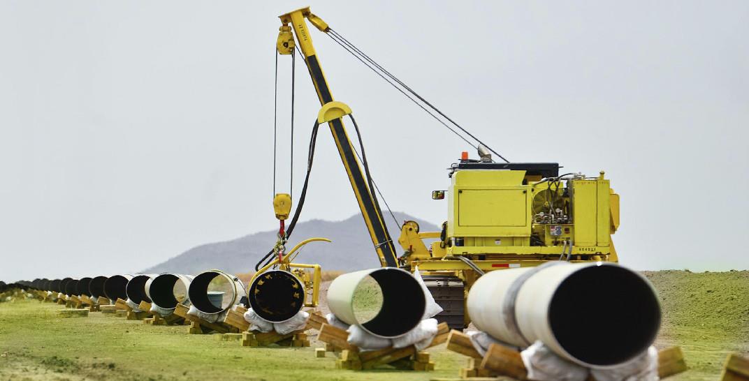 Instalaciones de gasoductos para gas natural. Fuente: Gobierno de México