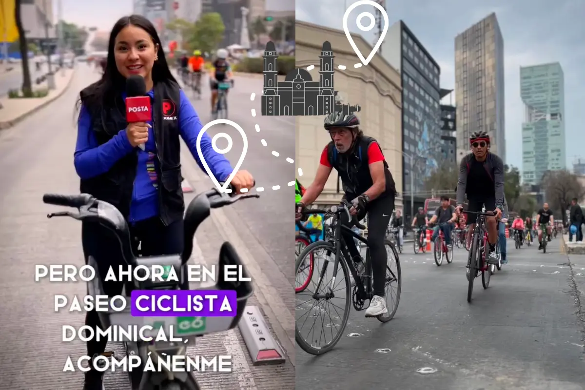 ¿Te gusta andar sobre ruedas?, el paseo ciclista de los domingos es para ti. Foto: Captura de pantalla