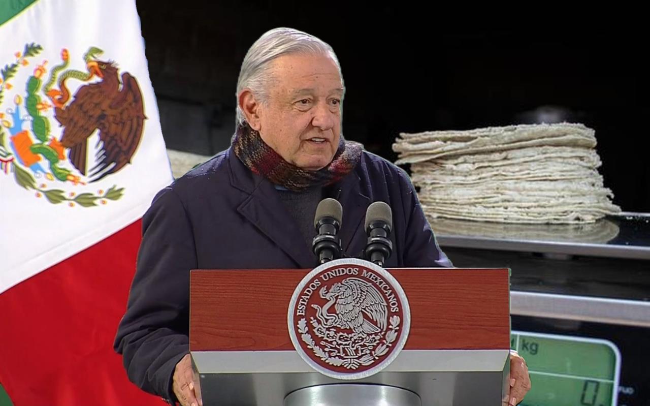 ¡El precio de la tortilla se mantiene! Dice AMLO no habrá aumento en su precio. Foto: Captura