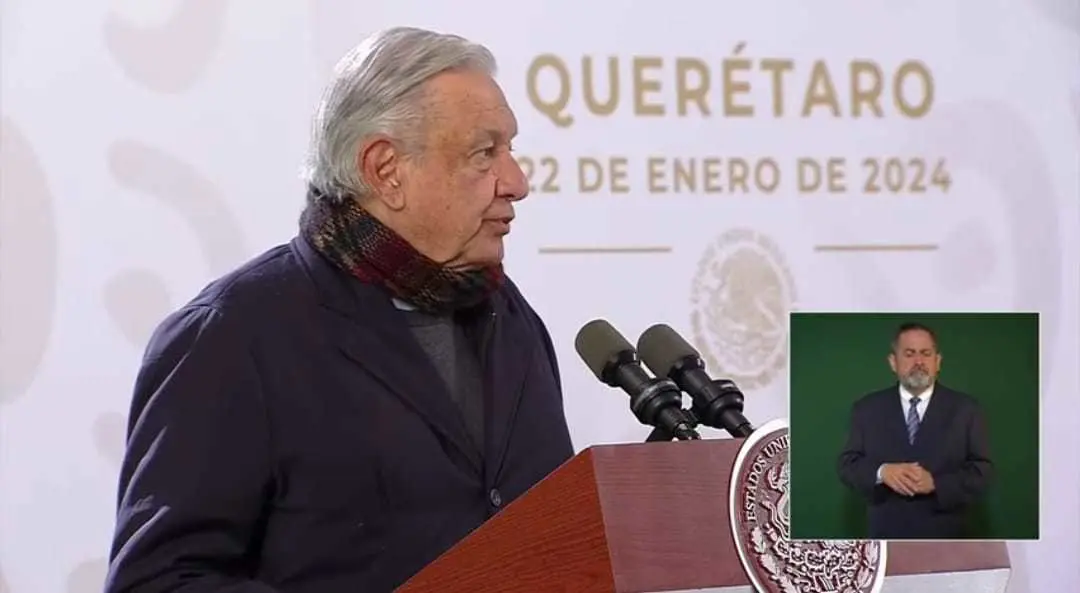 Conferencia matutina del 22 de enero del 2024. Imagen: Captura de pantalla.