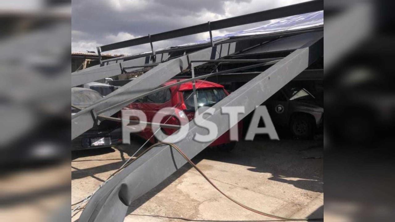 Frente Frío 29: Cae un espectacular sobre varios carros en avenida La Salle
