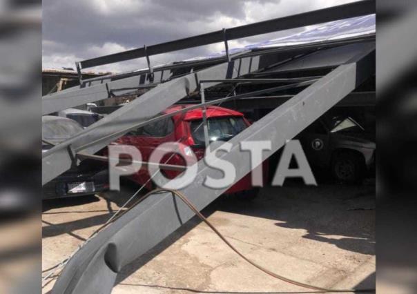 Frente Frío 29: Cae un espectacular sobre varios carros en avenida La Salle