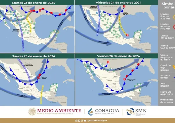 Frío, lluvias y posible caída de nieve en el noroeste y norte: Clima de 23 enero