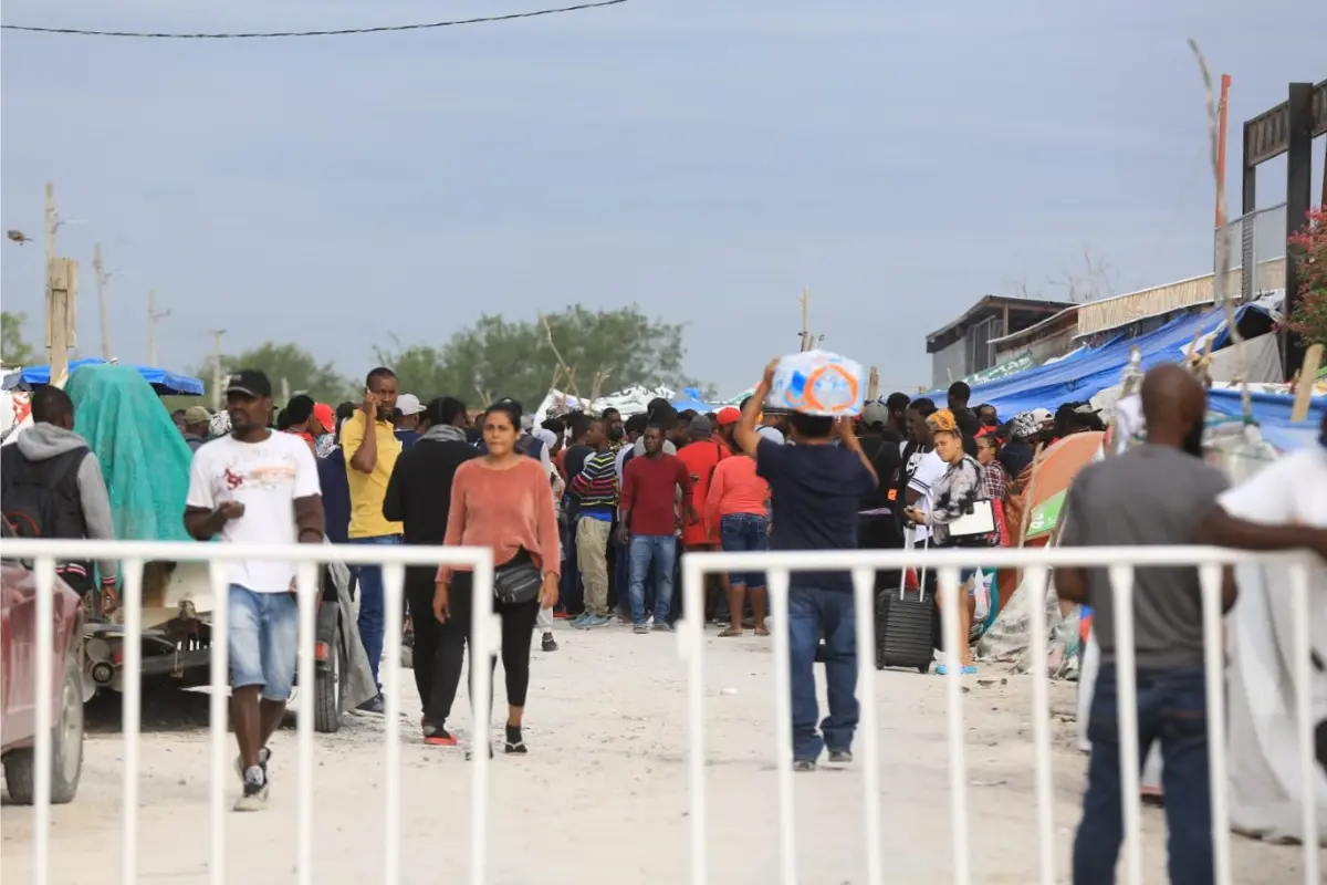 Campamento migrante en la frontera de Tamaulipas. Foto: Agencia