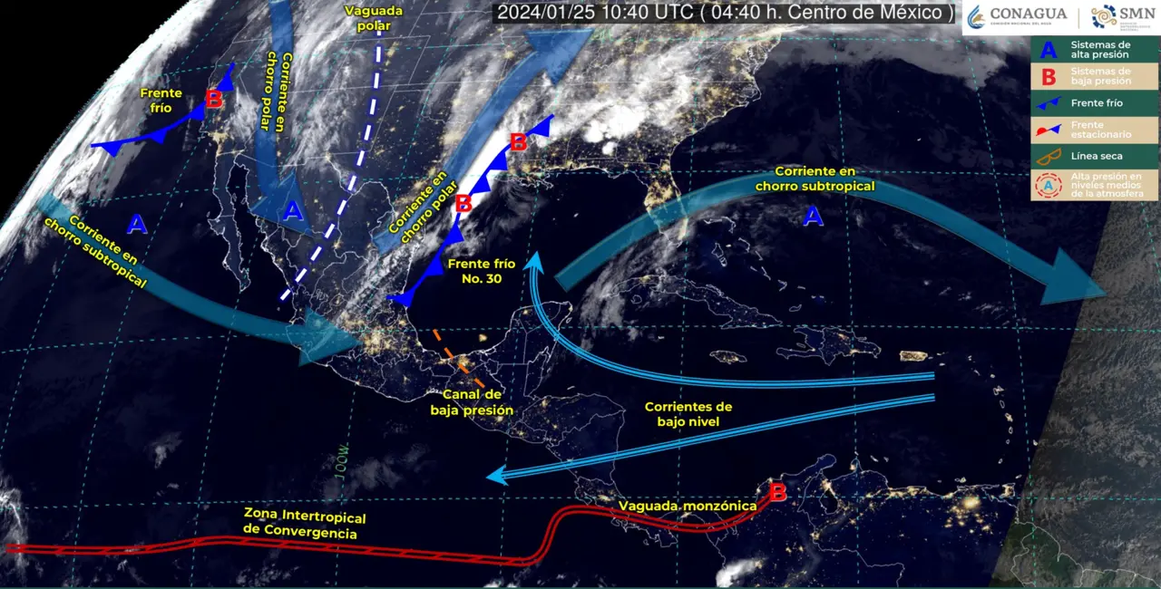 Imagen de satélite. Foto: CONAGUA