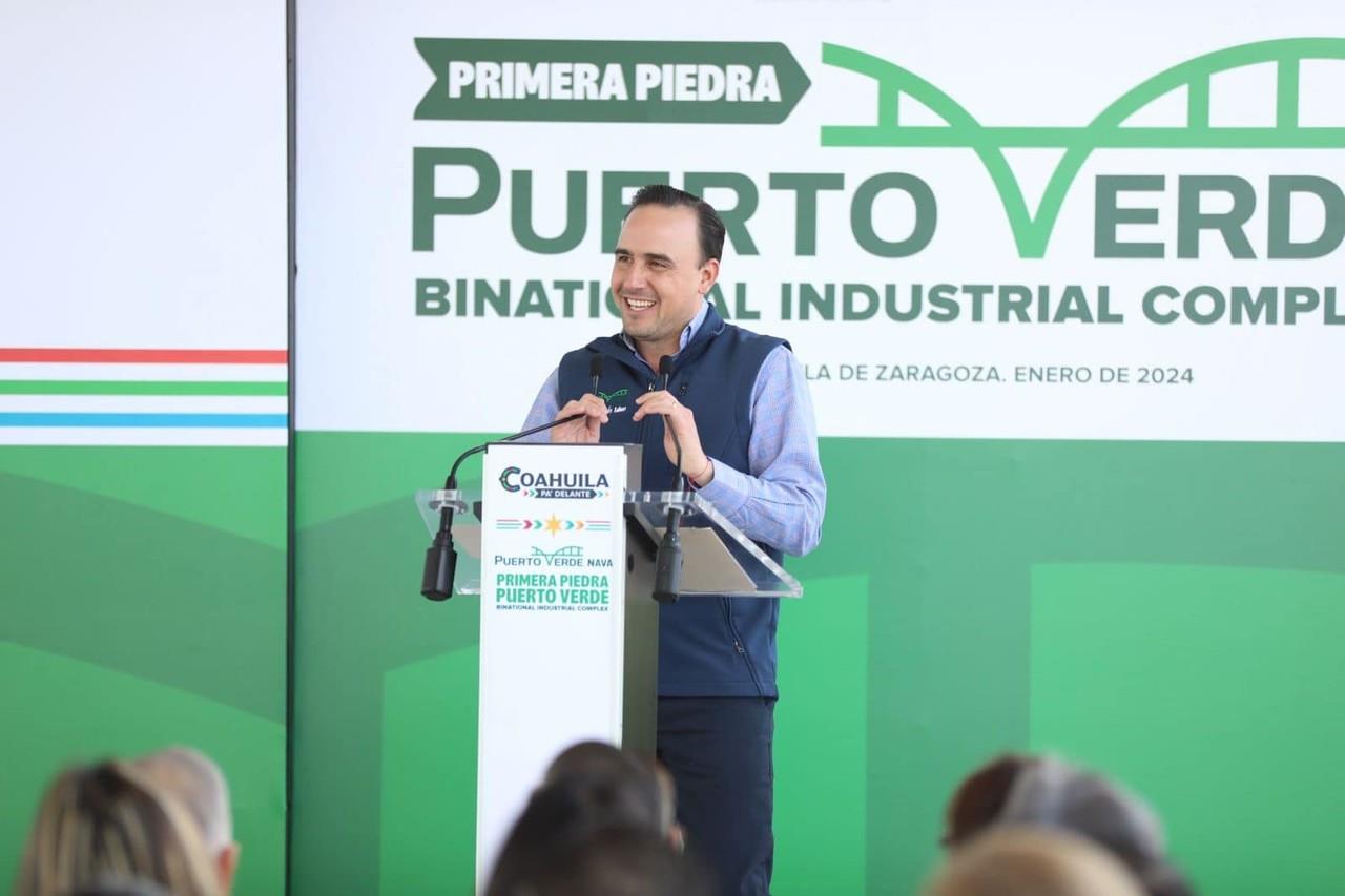 En su mensaje, Jiménez destacó que Coahuila está viviendo un gran momento con el fenómeno del “nearshoring. (Fotografía: Gobierno de Coahuila)